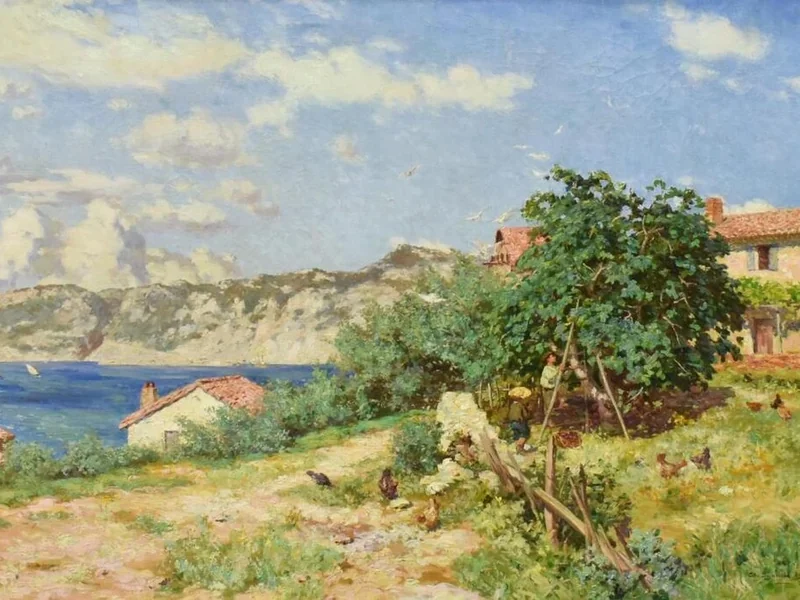 1867-Charles Louis Signoret - Bambini che raccolgono la frutta
